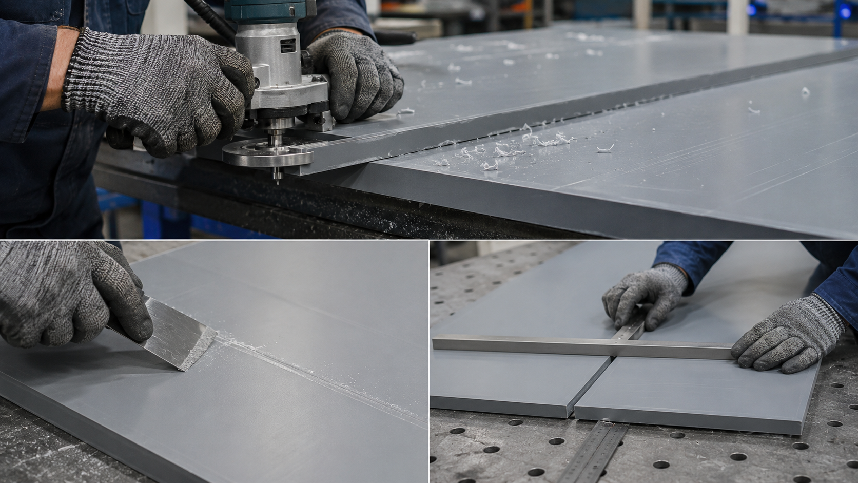 PPH sheet joint preparation before welding