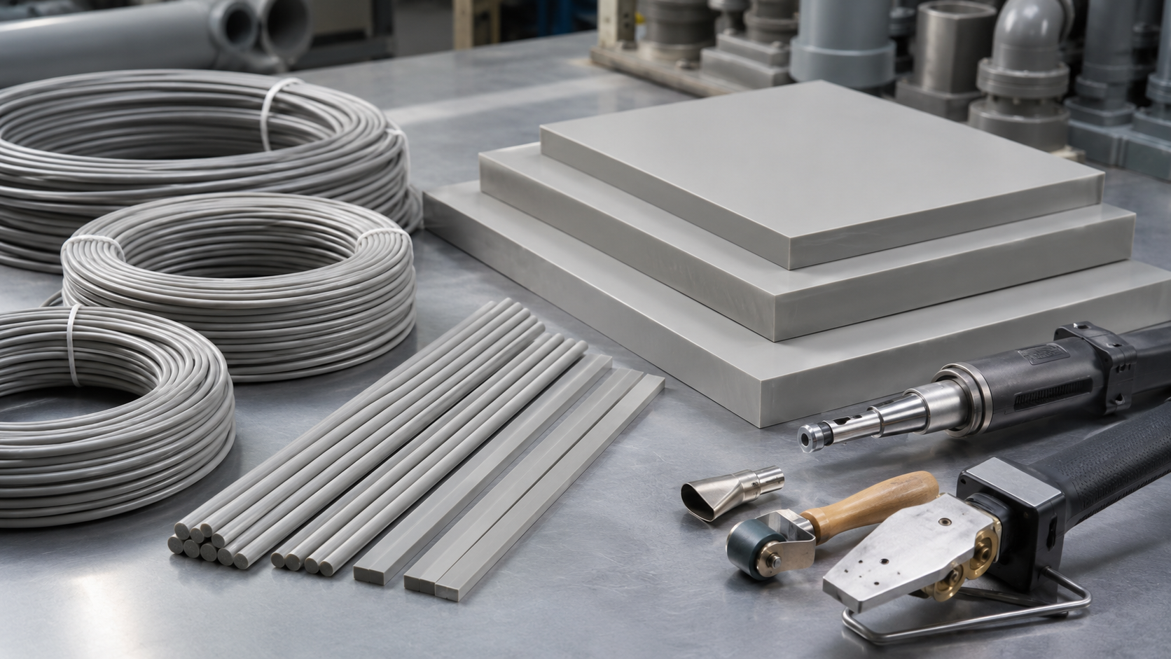 PPH sheet and compatible polypropylene welding rod