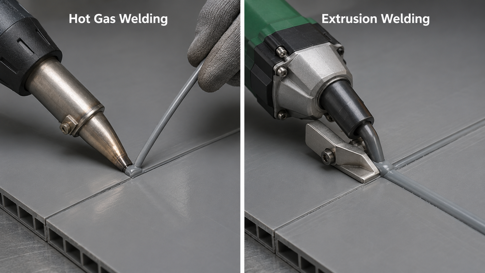 Hot gas welding vs extrusion welding for PPH sheet